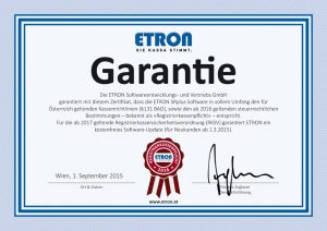 ETRON-Zertifikat